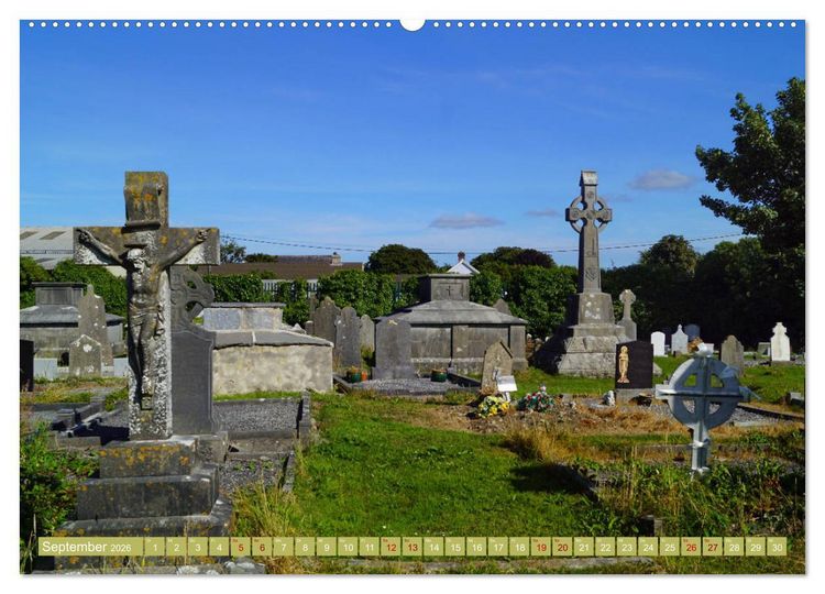 Produktbild: Ehrf&uuml;rchtige Stille - Friedh&ouml;fe in Irland (hochwertiger Premium Wandkalender 2026 DIN A2 quer), Kunstdruck in Hochglanz