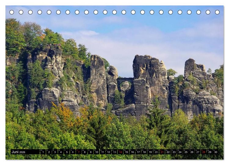 Produktbild: Elbsandsteingebirge (Tischkalender 2026 DIN A5 quer), CALVENDO Monatskalender