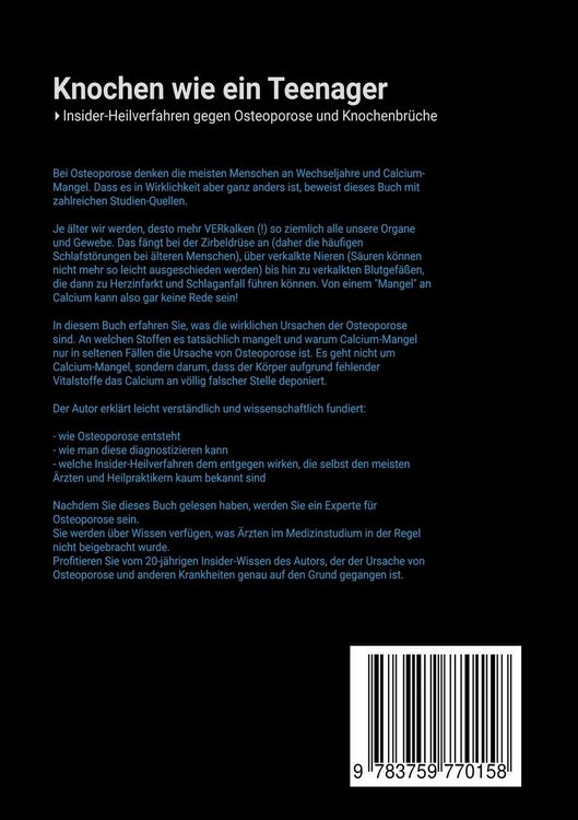 Produktbild: Knochen wie ein Teenager: Insider-Heilverfahren gegen Osteoporose und Knochenbrüche (3. Auflage 2024)