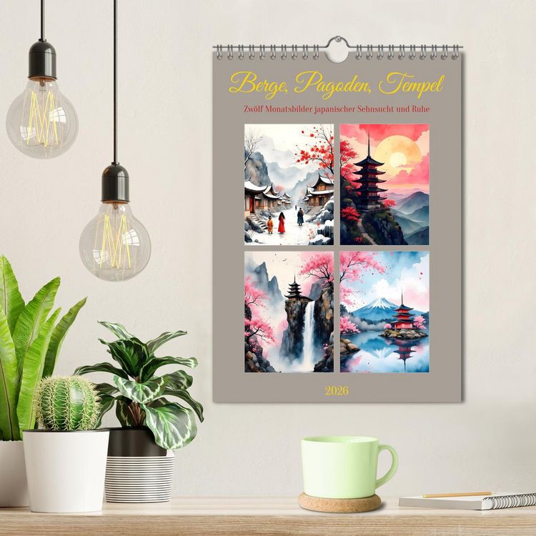 Produktbild: Berge, Pagoden, Tempel (Wandkalender 2026 DIN A4 hoch), CALVENDO Monatskalender
