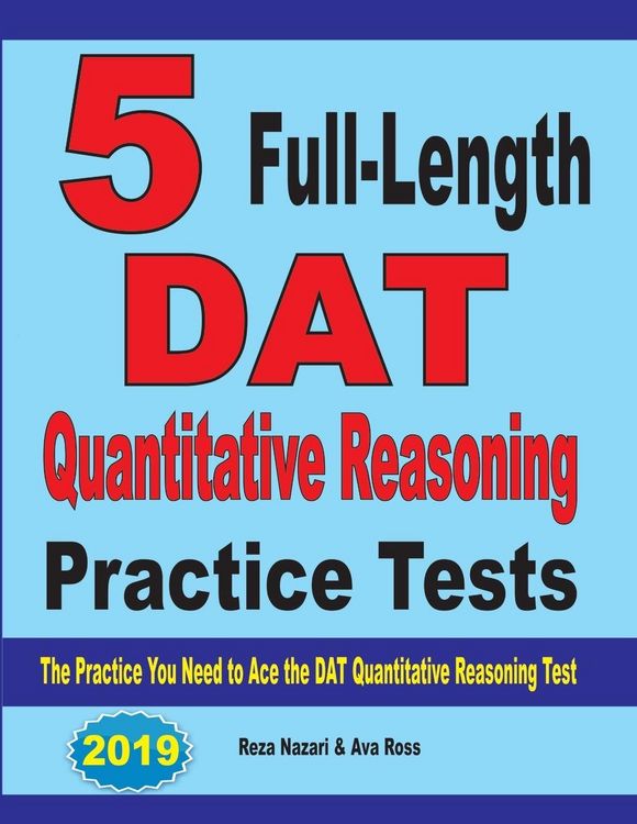Produktbild: 5 Full-Length DAT Quantitative Reasoning Practice Tests