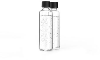 Produktbild: SODAPOP Wassersprudler Logan matt schwarz, 2x 850ml + 1x 600ml Glasflaschen + 1x CO&sup2; Zylinder