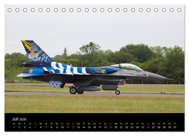 Produktbild: Milit&auml;rflugzeuge 2026 (Tischkalender 2026 DIN A5 quer), CALVENDO Monatskalender