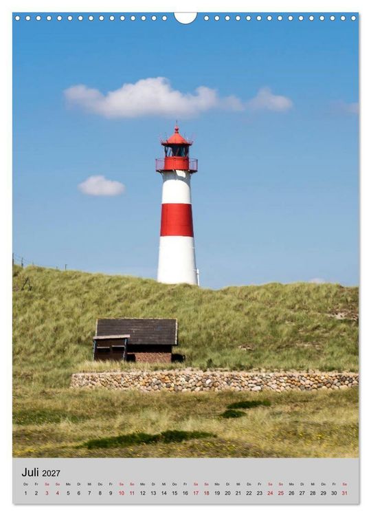 Produktbild: Leuchtt&uuml;rme an der Nordsee (Wandkalender 2027 DIN A3 hoch), CALVENDO Monatskalender