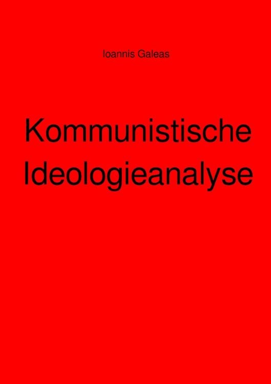 Produktbild: Kommunistische Ideologieanalyse