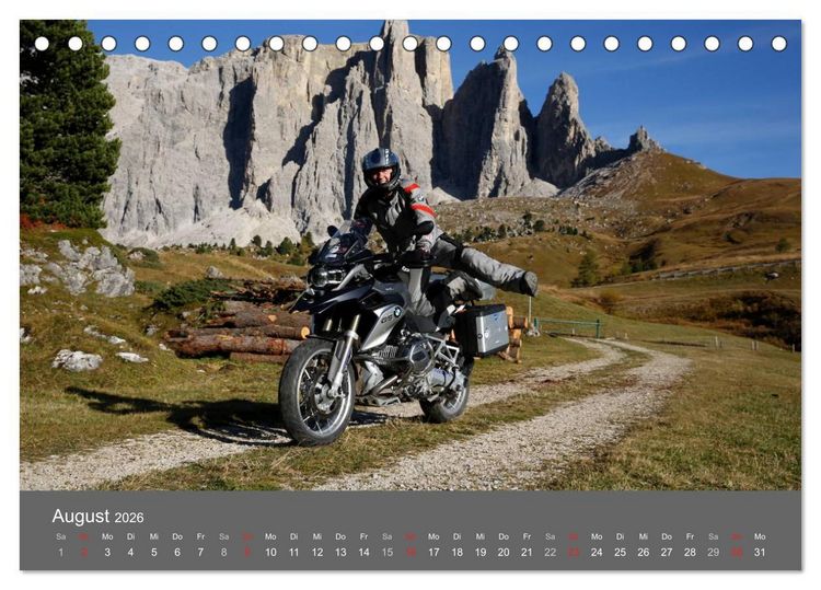 Produktbild: Freude an - Spa&szlig; mit der BMW GS (Tischkalender 2026 DIN A5 quer), CALVENDO Monatskalender