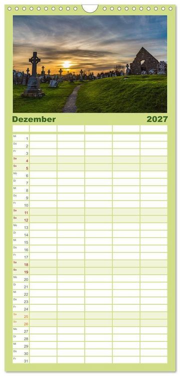 Produktbild: Familienplaner 2027 - Mystisches Irland mit 5 Spalten (Wandkalender, 21 x 45 cm) CALVENDO