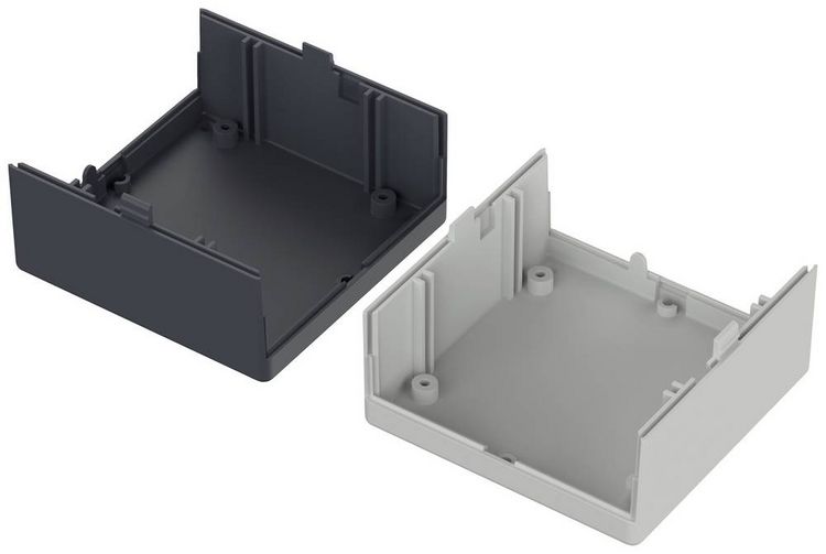 Produktbild: Bopla UNIVERSAL U 75 06075000 Elektronikgeh&auml;use 75 x 75 x 40 Polystyrol (EPS) Grau, Schwarz 1 St.