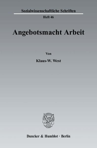 Produktbild: Angebotsmacht Arbeit.
