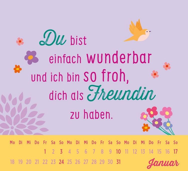 Produktbild: Mini-Kalender 2027: F&uuml;r eine tolle Freundin wie dich