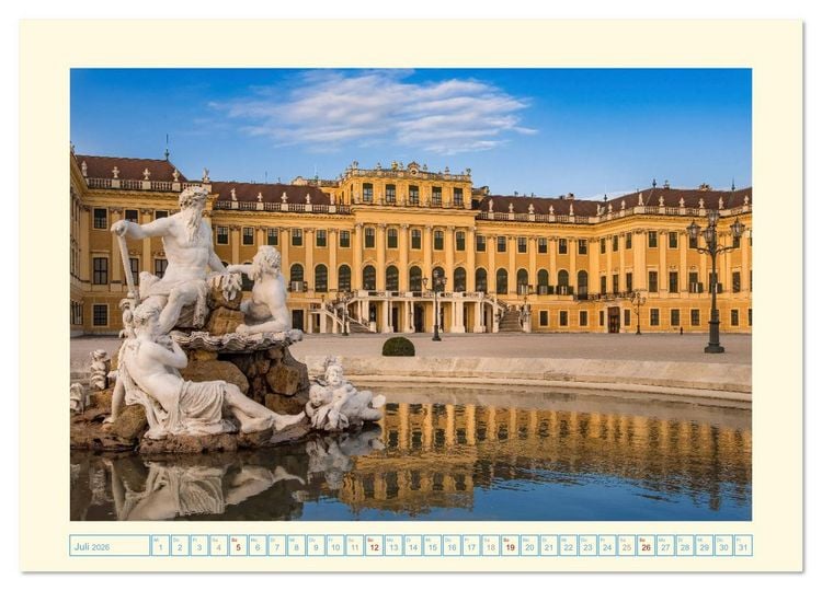 Produktbild: An der sch&ouml;nen blauen Donau - Ein Spaziergang in Wien (Wandkalender 2026 DIN A4 quer), CALVENDO Monatskalender