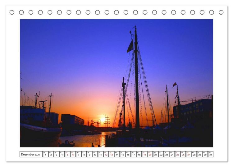 Produktbild: Windjammer - Bremerhaven (Tischkalender 2026 DIN A5 quer), CALVENDO Monatskalender