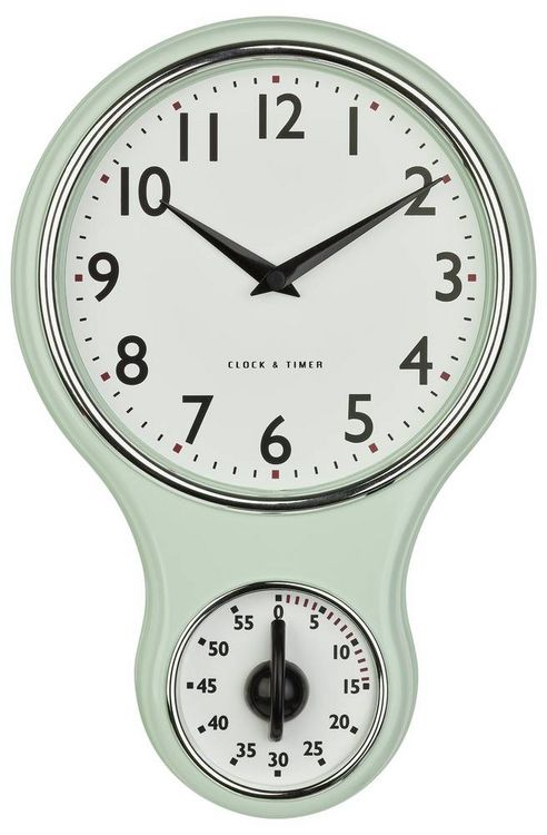 Produktbild: TFA Dostmann 60.3073.20 Quarz, Mechanisch Wanduhr 19.6mm x 5.8mm x 30mm Mint, Gr&uuml;n
