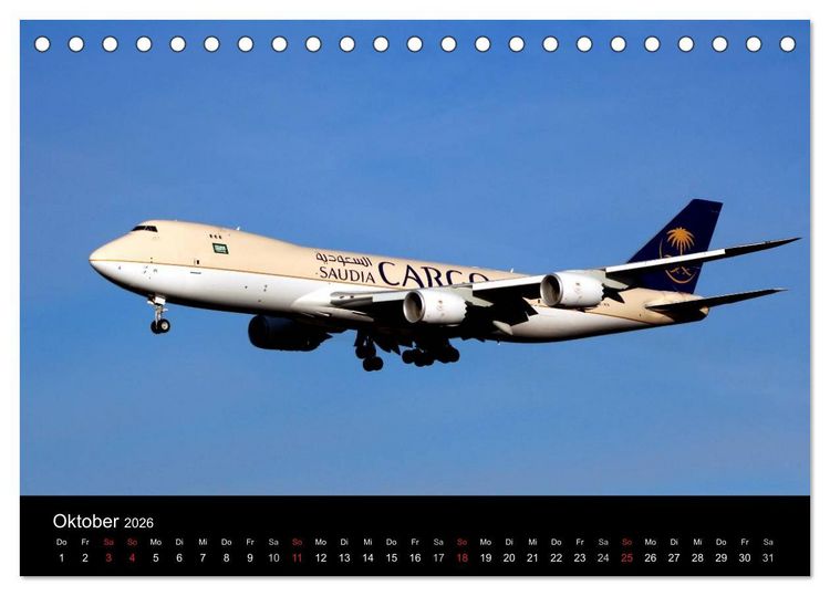 Produktbild: Internationale Frachtflugzeuge (Tischkalender 2026 DIN A5 quer), CALVENDO Monatskalender