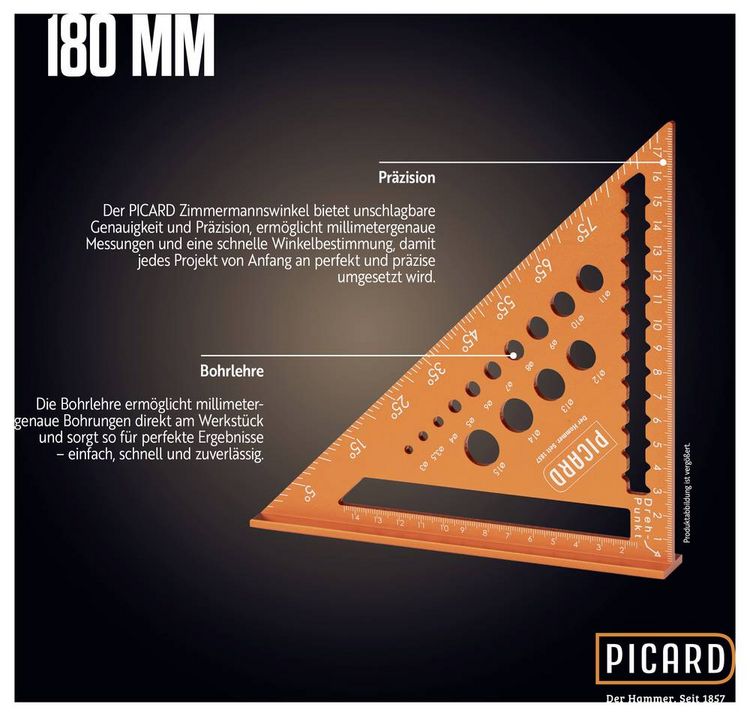 Produktbild: Picard 0071520-180 Zimmermannswinkel 90&deg;