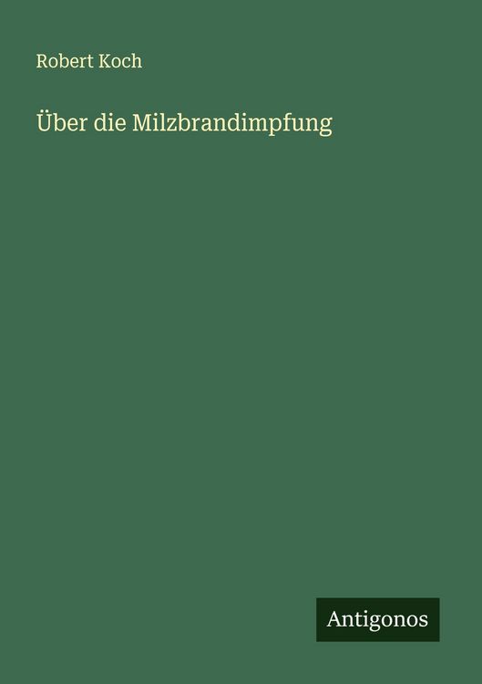 Produktbild: &Uuml;ber die Milzbrandimpfung