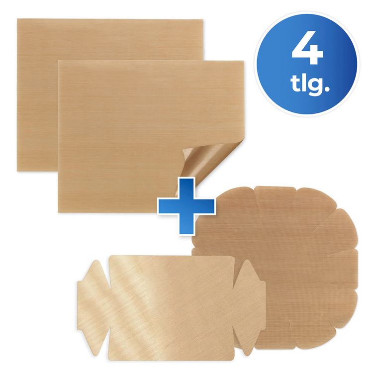 Produktbild: Antihaft-Backform-Zuschnitt, 4tlg, mehrfach wiederverwendbar