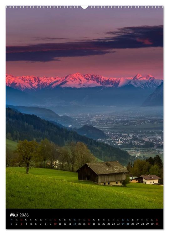 Produktbild: Augenblicke in Tirol (Wandkalender 2026 DIN A2 hoch), CALVENDO Monatskalender