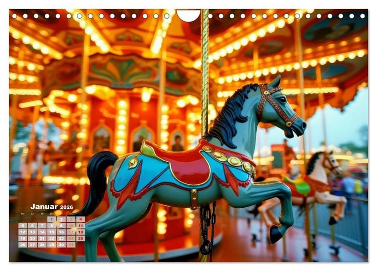 Produktbild: Riesenr&auml;der und Kirmes (Wandkalender 2026 DIN A4 quer), CALVENDO Monatskalender