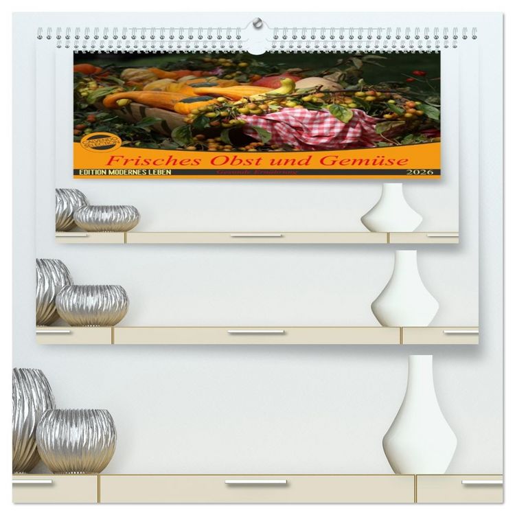 Produktbild: Frisches Obst und Gem&uuml;se (hochwertiger Premium Wandkalender 2026 DIN A2 quer), Kunstdruck in Hochglanz