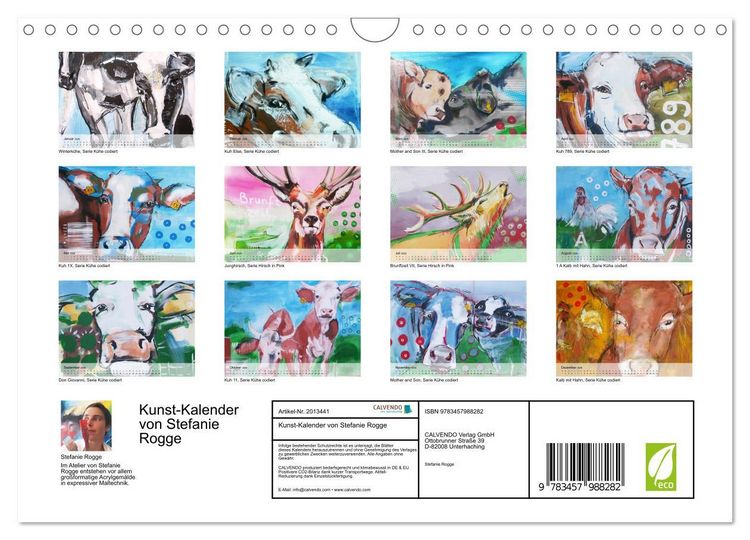 Produktbild: Kunst-Kalender von Stefanie Rogge (Wandkalender 2026 DIN A4 quer), CALVENDO Monatskalender
