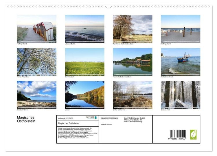 Produktbild: Magisches Ostholstein (hochwertiger Premium Wandkalender 2027 DIN A2 quer), Kunstdruck in Hochglanz