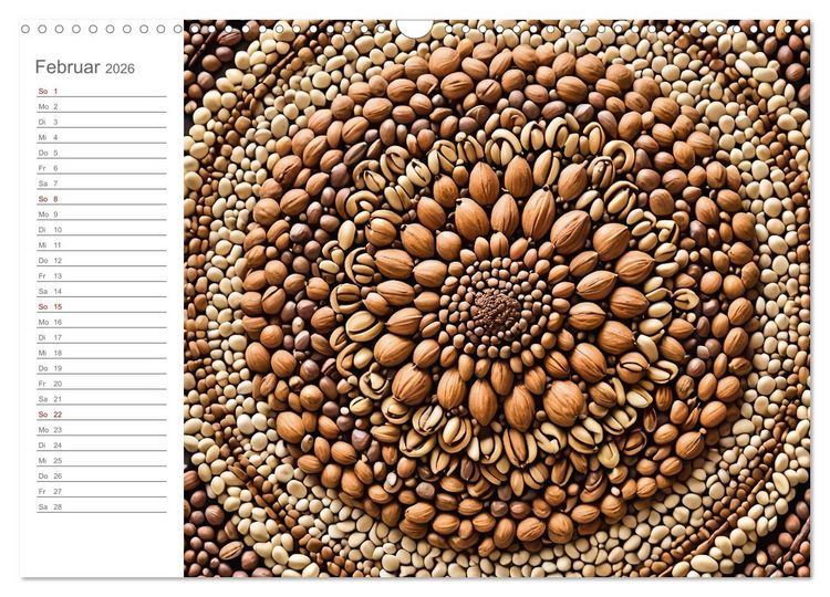 Produktbild: Natural Mandalas - Kraftvolle KI Mandalas aus Naturmaterialien (Wandkalender 2026 DIN A3 quer), CALVENDO Monatskalender