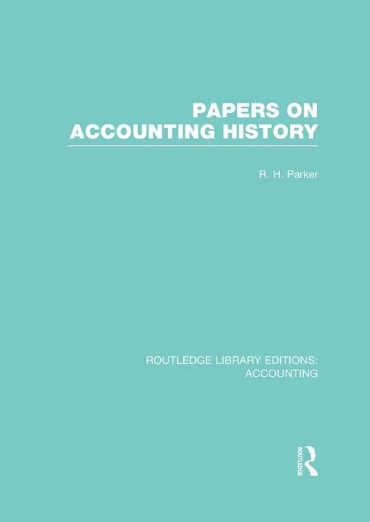 Produktbild: Papers on Accounting History (RLE Accounting)