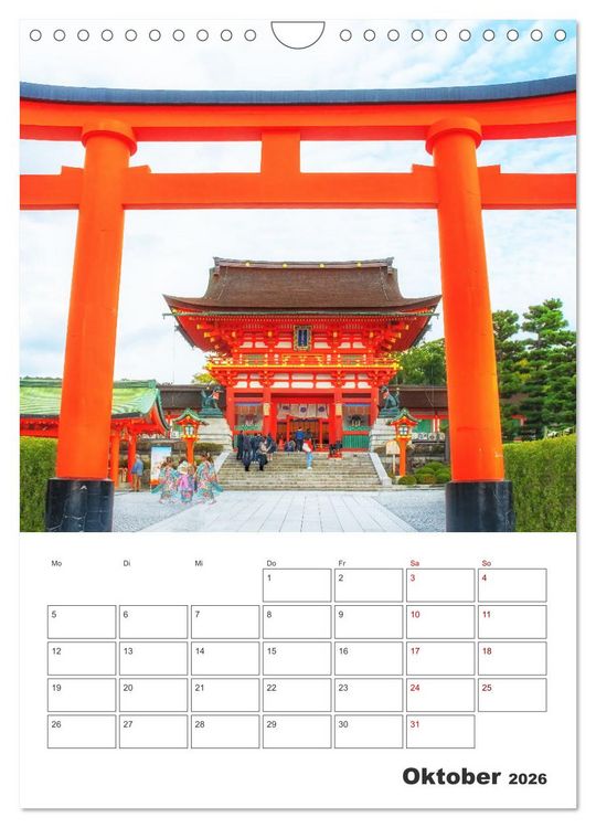 Produktbild: Eine Rundreise - Japan (Wandkalender 2026 DIN A4 hoch), CALVENDO Monatskalender
