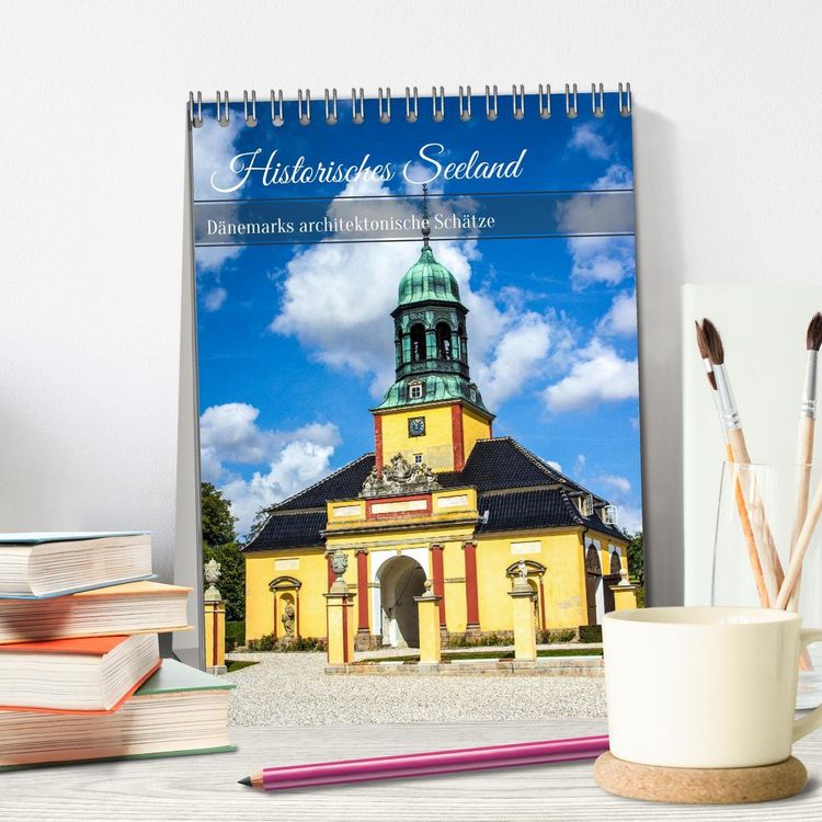 Produktbild: Historisches Seeland &ndash; D&auml;nemarks architektonische Sch&auml;tze (Tischkalender 2026 DIN A5 hoch), CALVENDO Monatskalender