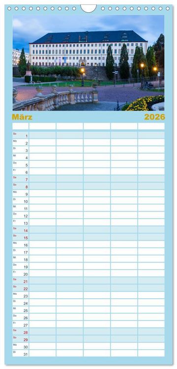 Produktbild: Familienplaner 2026 - Residenzstadt Gotha - Reise durch das sch&ouml;ne Th&uuml;ringen mit 5 Spalten (Wandkalender, 21 x 45 cm) CALVENDO