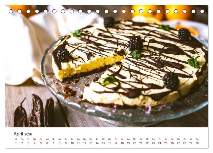 Produktbild: K&ouml;stliche Kuchen (Tischkalender 2026 DIN A5 quer), CALVENDO Monatskalender