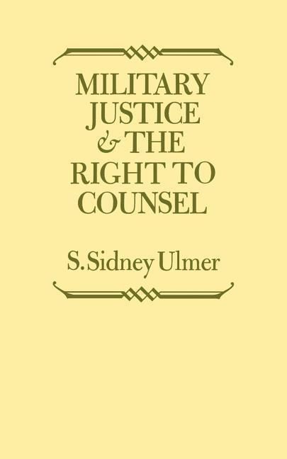 Produktbild: Military Justice and the Right to Counsel