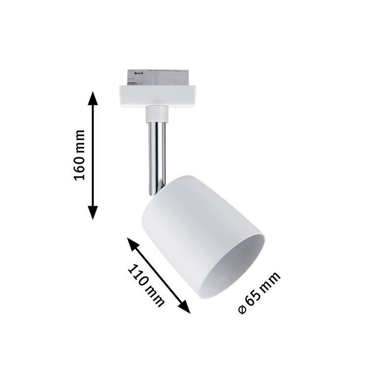Produktbild: Paulmann Cover Hochvolt-Schienensystem-Leuchte URail GU10 10W LED Wei&szlig;, Chrom