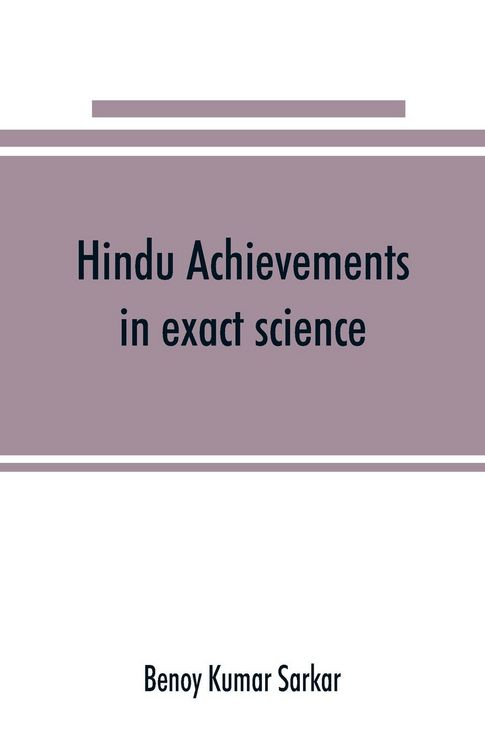 Produktbild: Hindu achievements in exact science; a study in the history of scientific development