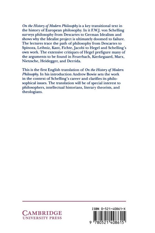 Produktbild: On the History of Modern Philosophy