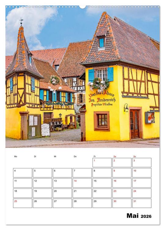 Produktbild: Elsass - Impressionen (Wandkalender 2026 DIN A2 hoch), CALVENDO Monatskalender