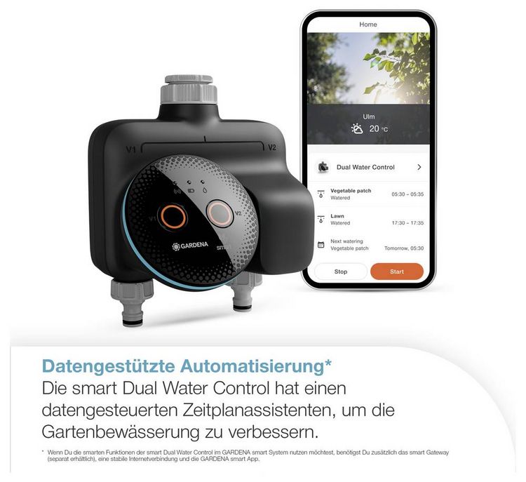 Produktbild: GARDENA 19034-20smart Dual Water Control Bew&auml;sserungssteuerung