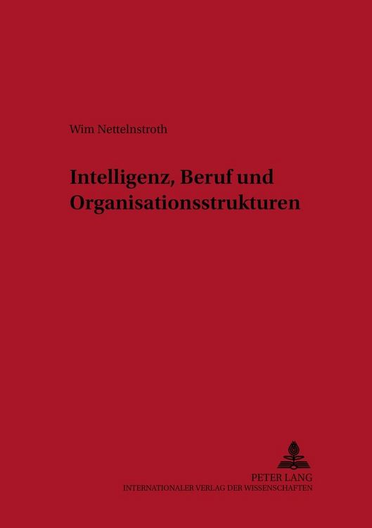 Produktbild: Intelligenz, Beruf und Organisationsstrukturen