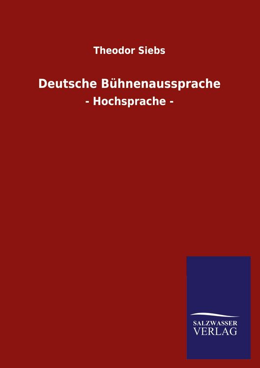 Produktbild: Deutsche B&uuml;hnenaussprache