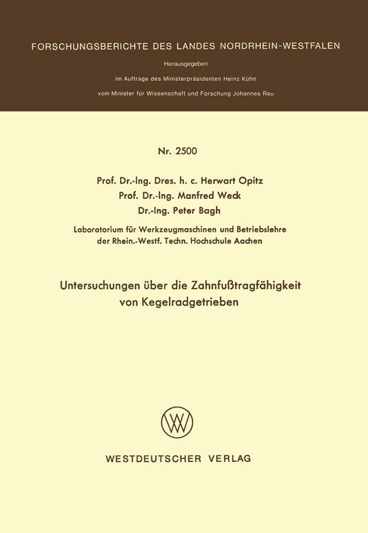 Produktbild: Untersuchungen &uuml;ber die Zahnfu&szlig;tragf&auml;higkeit von Kegelradgetrieben