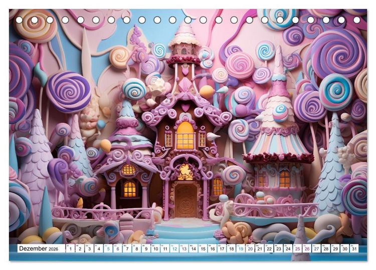 Produktbild: Zuckertr&auml;ume im Candyland (Tischkalender 2026 DIN A5 quer), CALVENDO Monatskalender