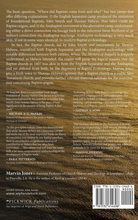 Produktbild: The Beginning of Baptist Ecclesiology