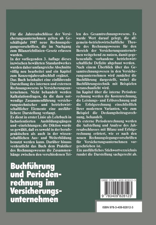 Produktbild: Buchf&uuml;hrung und Periodenrechnung im Versicherungsunternehmen