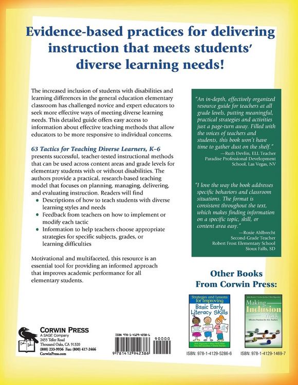 Produktbild: 63 Tactics for Teaching Diverse Learners, K-6