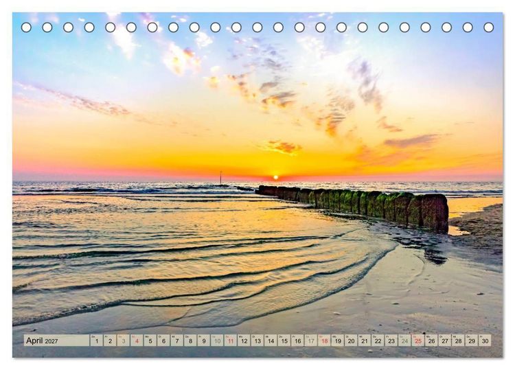 Produktbild: STRANDLUST Nordseeinsel Sylt (Tischkalender 2027 DIN A5 quer), CALVENDO Monatskalender