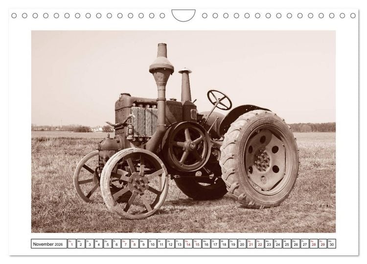 Produktbild: Von Lanz Bulldog bis Hanomag Traktor - Klassiker 1926 - 1975 (Wandkalender 2026 DIN A4 quer), CALVENDO Monatskalender