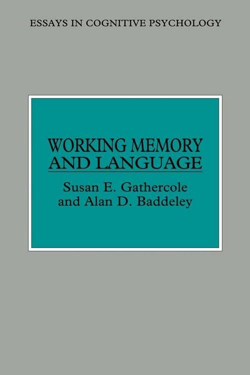 Produktbild: Working Memory and Language