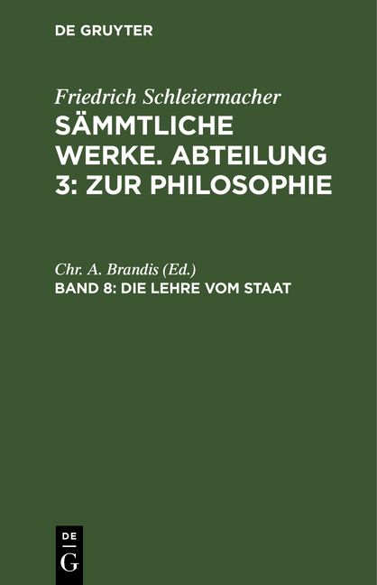 Produktbild: Die Lehre vom Staat
