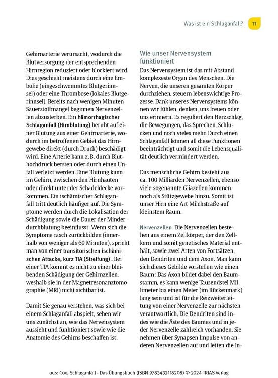 Produktbild: Schlaganfall - Das &Uuml;bungsbuch